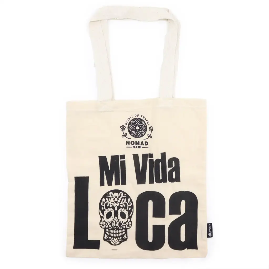 Iconic Basic Tote Bag – Mi Vida Loca – Natural 4oz | www.artisangoods.co.uk