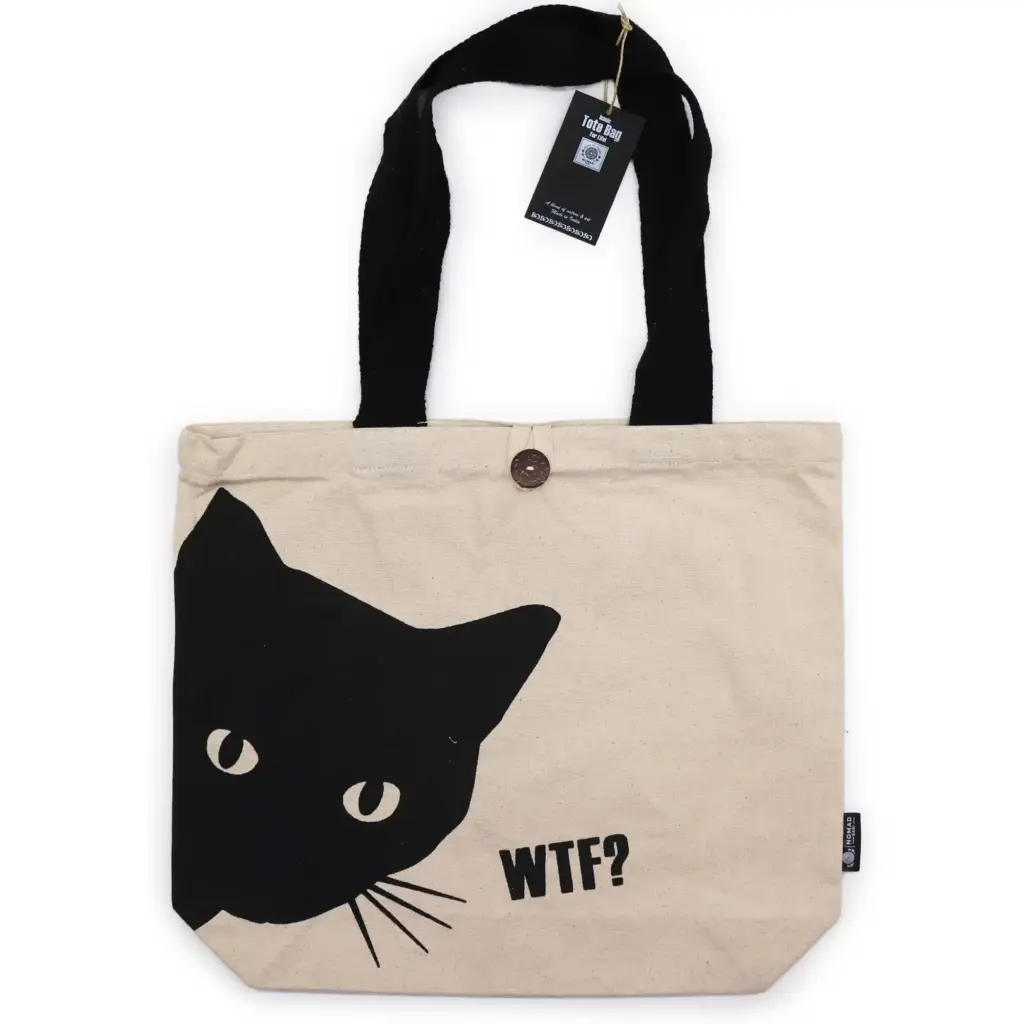 Iconic Classic Tote Bag – Black Cat – Natural 10oz | www.artisangoods.co.uk 2