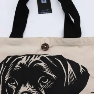 Iconic Classic Tote Bag – It’s a Dogs Life – White 10oz | www.artisangoods.co.uk 3