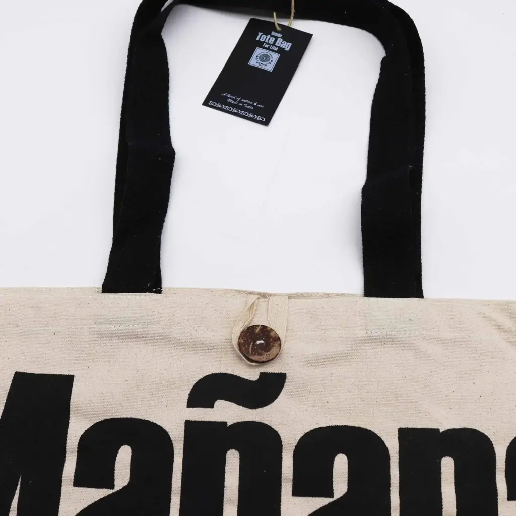 Iconic Classic Tote Bag – Mañana Mañana – Natural 10oz | www.artisangoods.co.uk 3