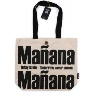 Iconic Classic Tote Bag – Mañana Mañana – Natural 10oz | www.artisangoods.co.uk 1