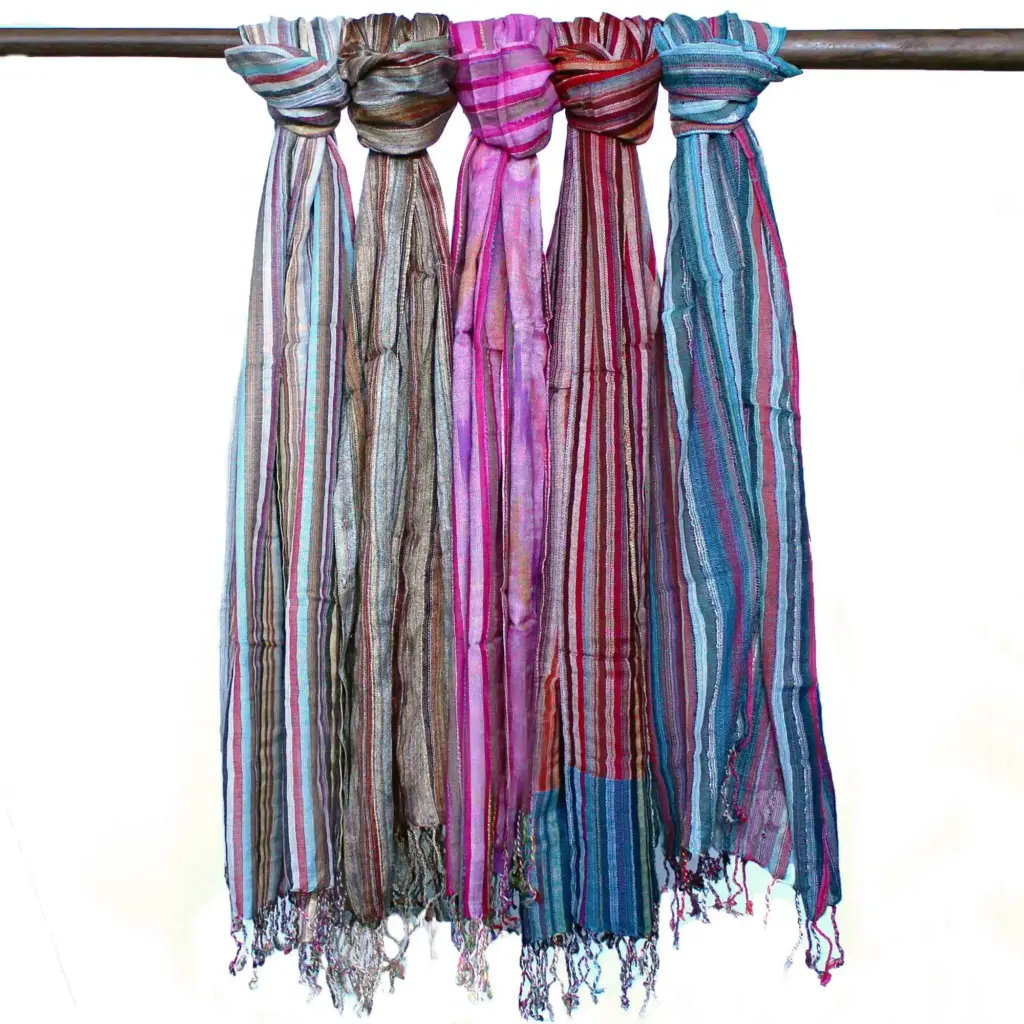 Indian Boho Scarves – 22x72cm – Random Blues | www.artisangoods.co.uk 3