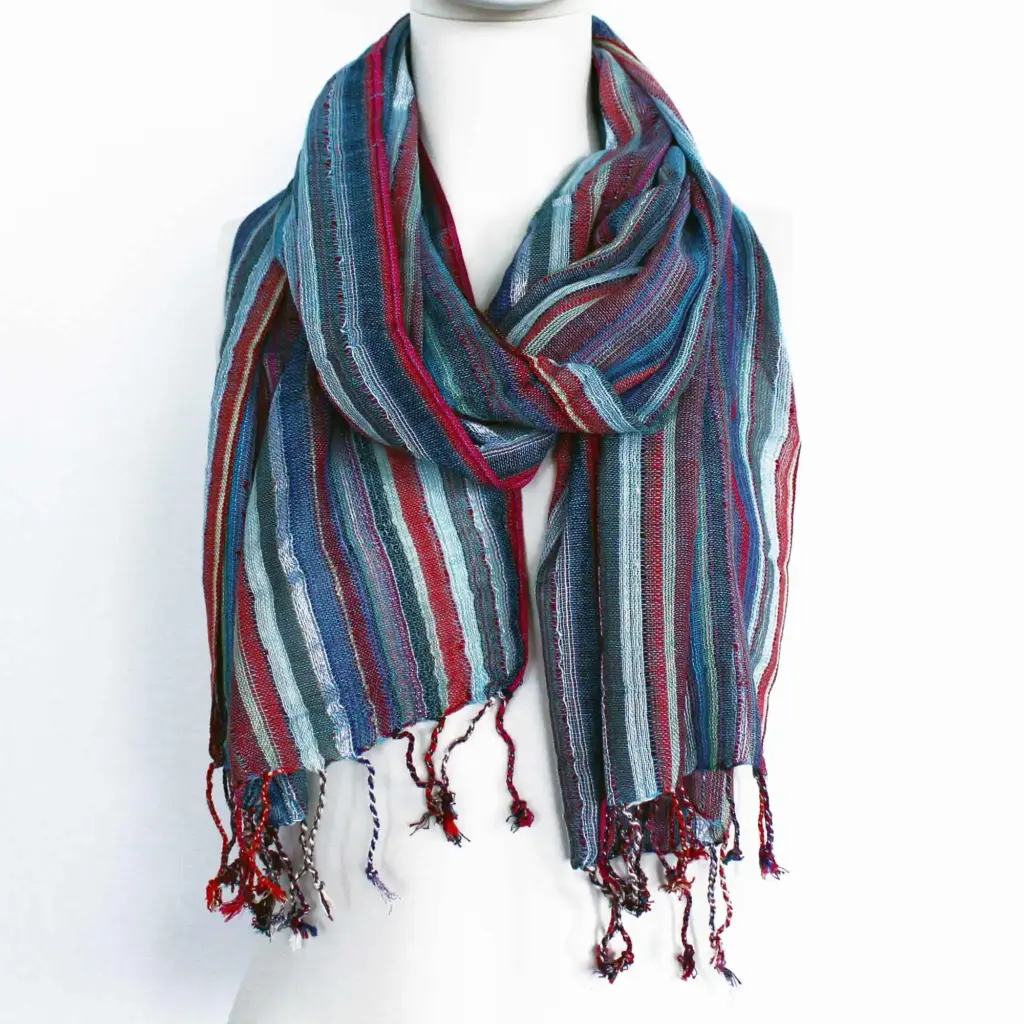 Indian Boho Scarves – 22x72cm – Random Blues | www.artisangoods.co.uk