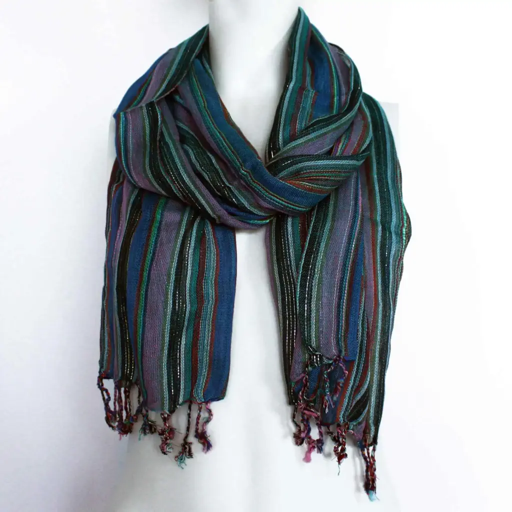 Indian Boho Scarves – 22x72cm – Random Purples | www.artisangoods.co.uk