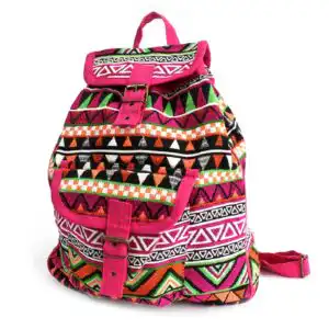 Jacquard Bag – Pink Backpack | www.artisangoods.co.uk 1