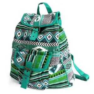 Jacquard Bag – Teal Backpack | www.artisangoods.co.uk 1