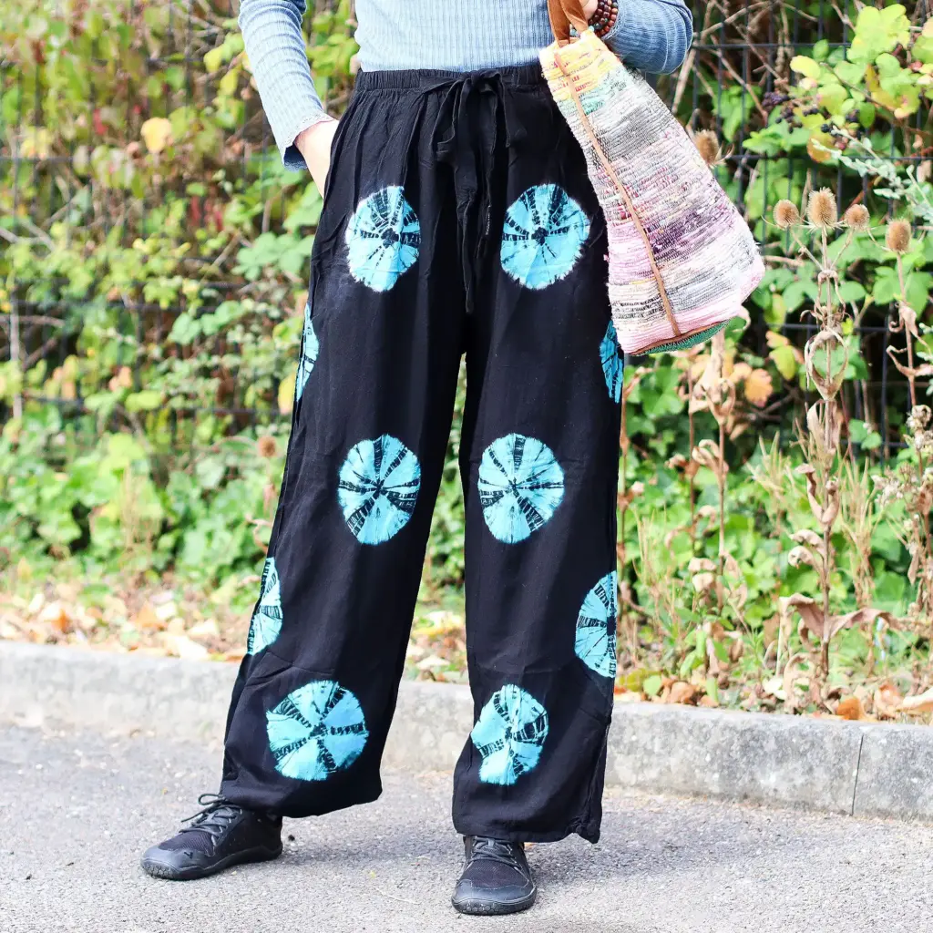 Japanese Style Lounge Pants – Large -Black, Blue | www.artisangoods.co.uk 6