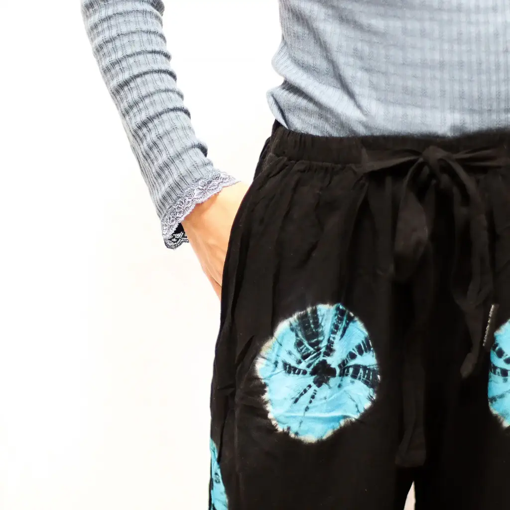 Japanese Style Lounge Pants – Med -Black, Blue | www.artisangoods.co.uk 6