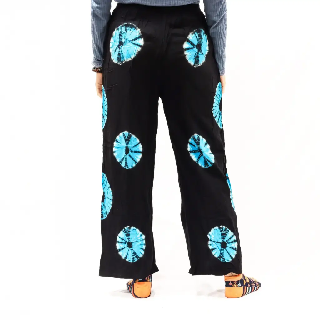 Japanese Style Lounge Pants – Med -Black, Blue | www.artisangoods.co.uk 3