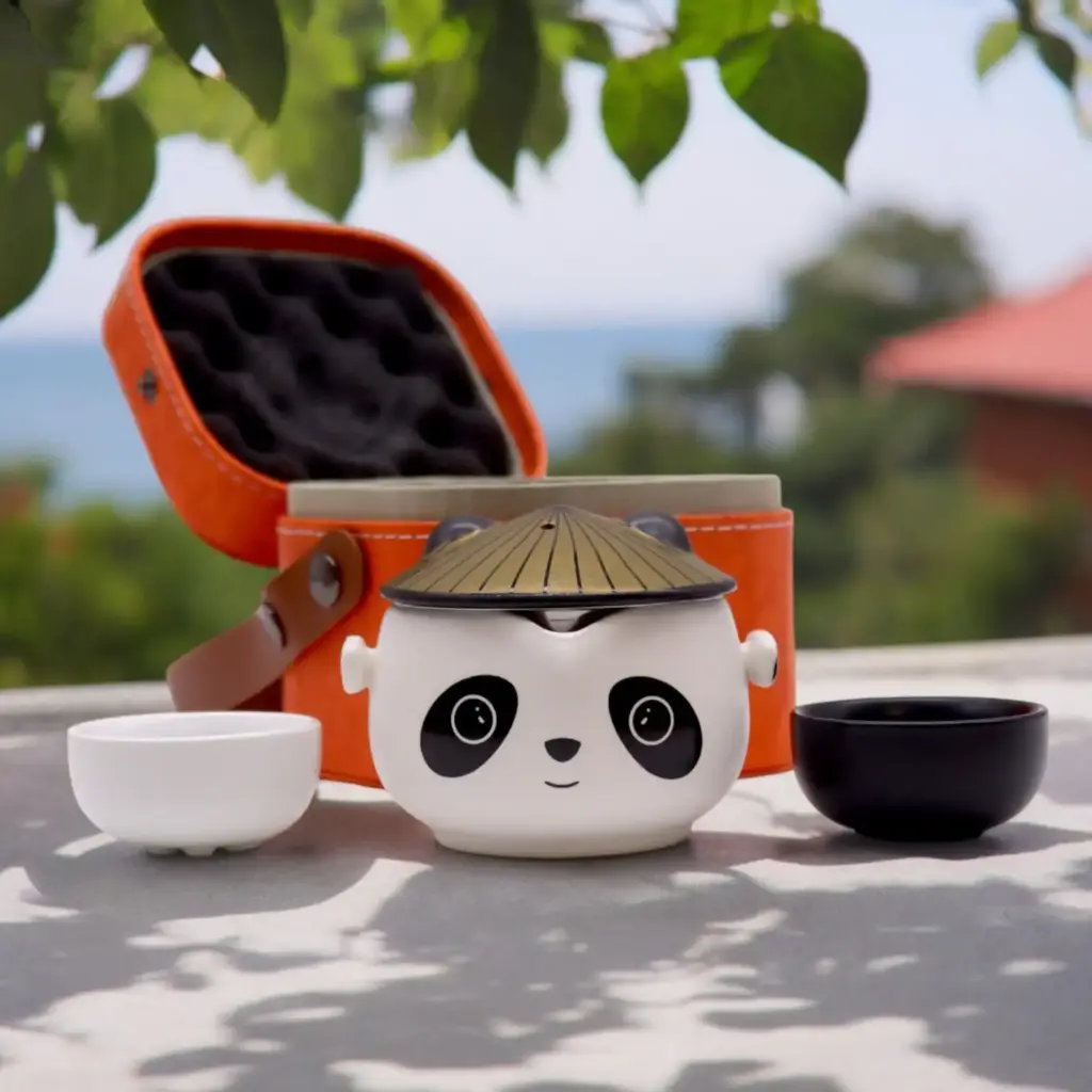 Kung Fu Panda Teapot Set – Two Cups – Travel Pack | www.artisangoods.co.uk