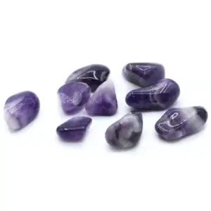 L Tumble Stones – Amethyst Banded | www.artisangoods.co.uk
