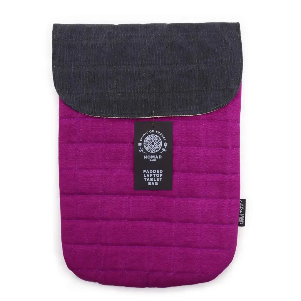 Laptop Padded Pouch – Purple Haze – 14oz Stonewash | www.artisangoods.co.uk