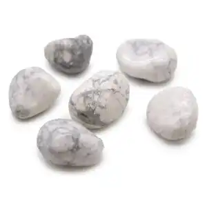 Large African Tumble Stones – White Howlite – Magnesite | www.artisangoods.co.uk 1