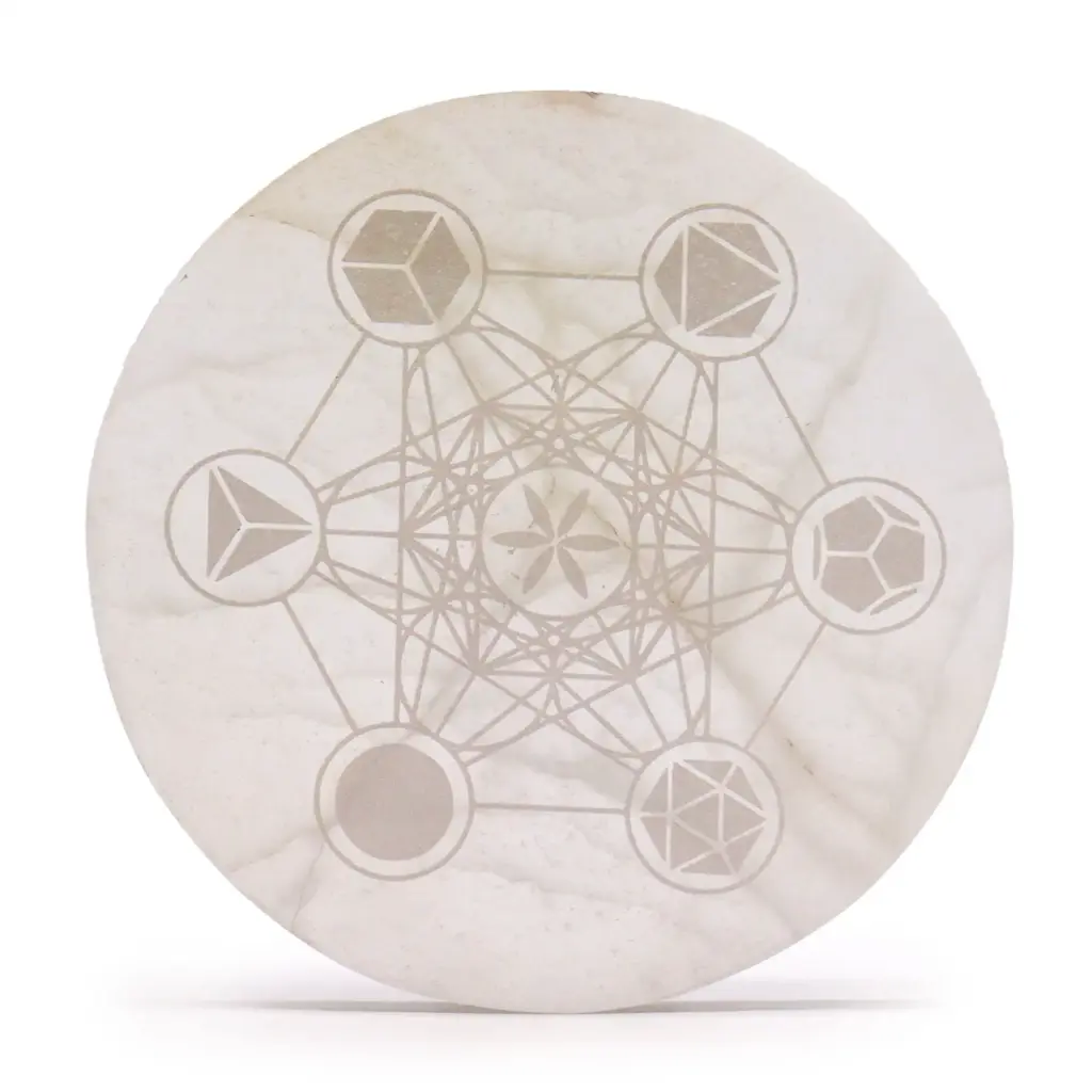 Large Charging Plate 18cm – Sacred Geometry | www.artisangoods.co.uk 2 Large Charging Plate 18cm – Sacred Geometry | www.artisangoods.co.uk 2