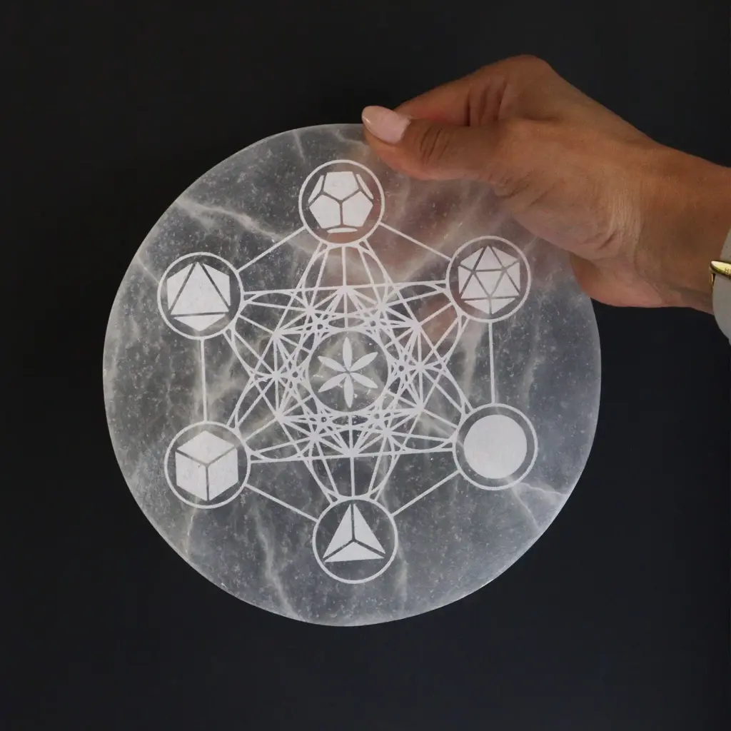 Large Charging Plate 18cm – Sacred Geometry | www.artisangoods.co.uk 3 Large Charging Plate 18cm – Sacred Geometry | www.artisangoods.co.uk 3