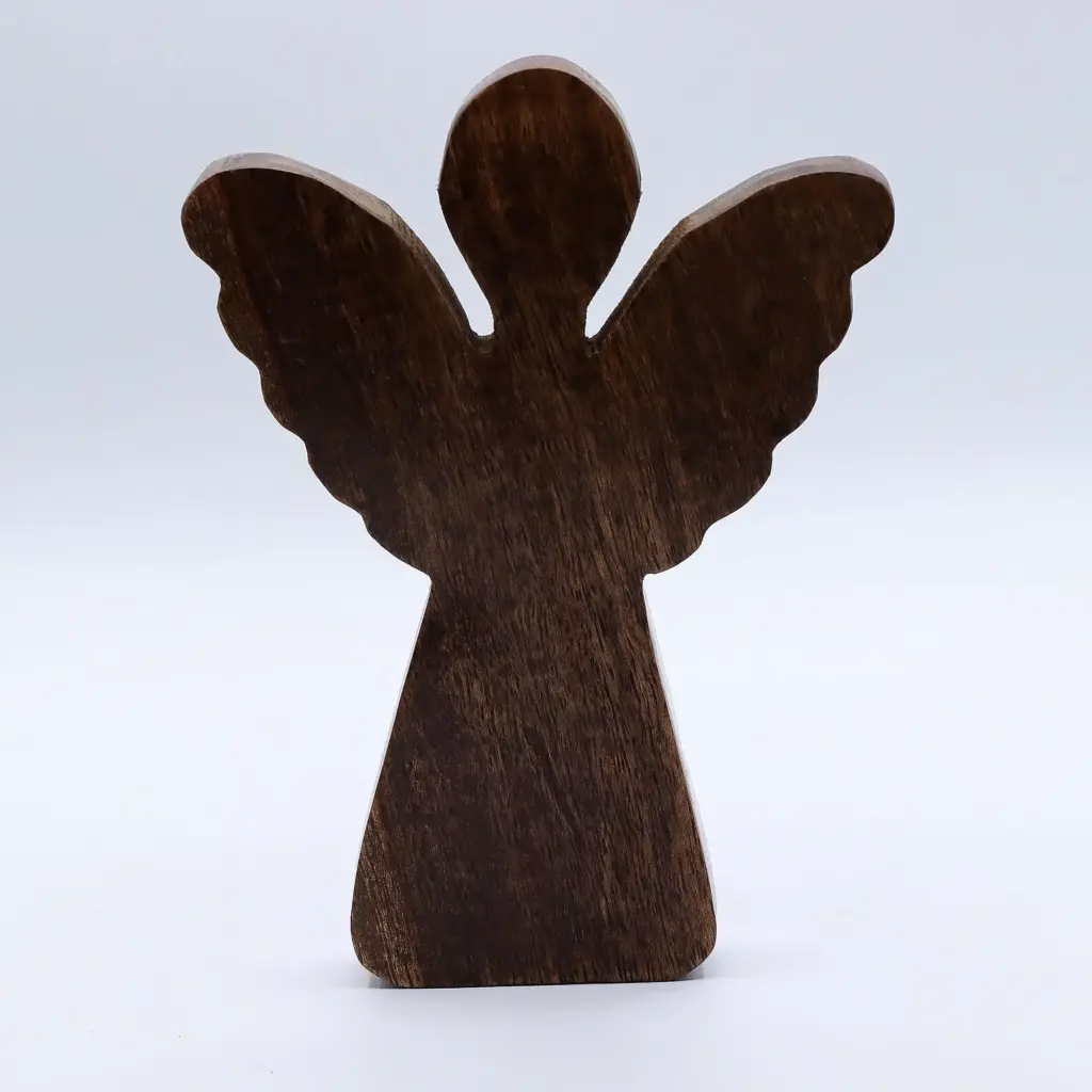 Large Mango Wood Angel – Gold Decor | www.artisangoods.co.uk 4