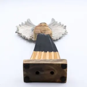 Large Mango Wood Gardian Angel Metal Wings & Enamel Detail | www.artisangoods.co.uk 6