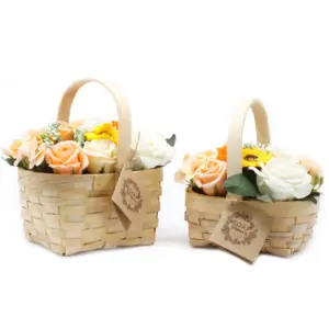 Large Orange Bouquet in Wicker Basket | www.artisangoods.co.uk 2