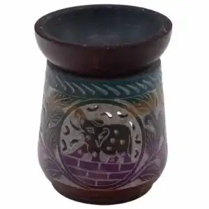 Large Soapstone Oil Burner 13x10cm – Elephant – Five Colours | www.artisangoods.co.uk 2 Large Soapstone Oil Burner 13x10cm – Elephant – Five Colours | www.artisangoods.co.uk 1