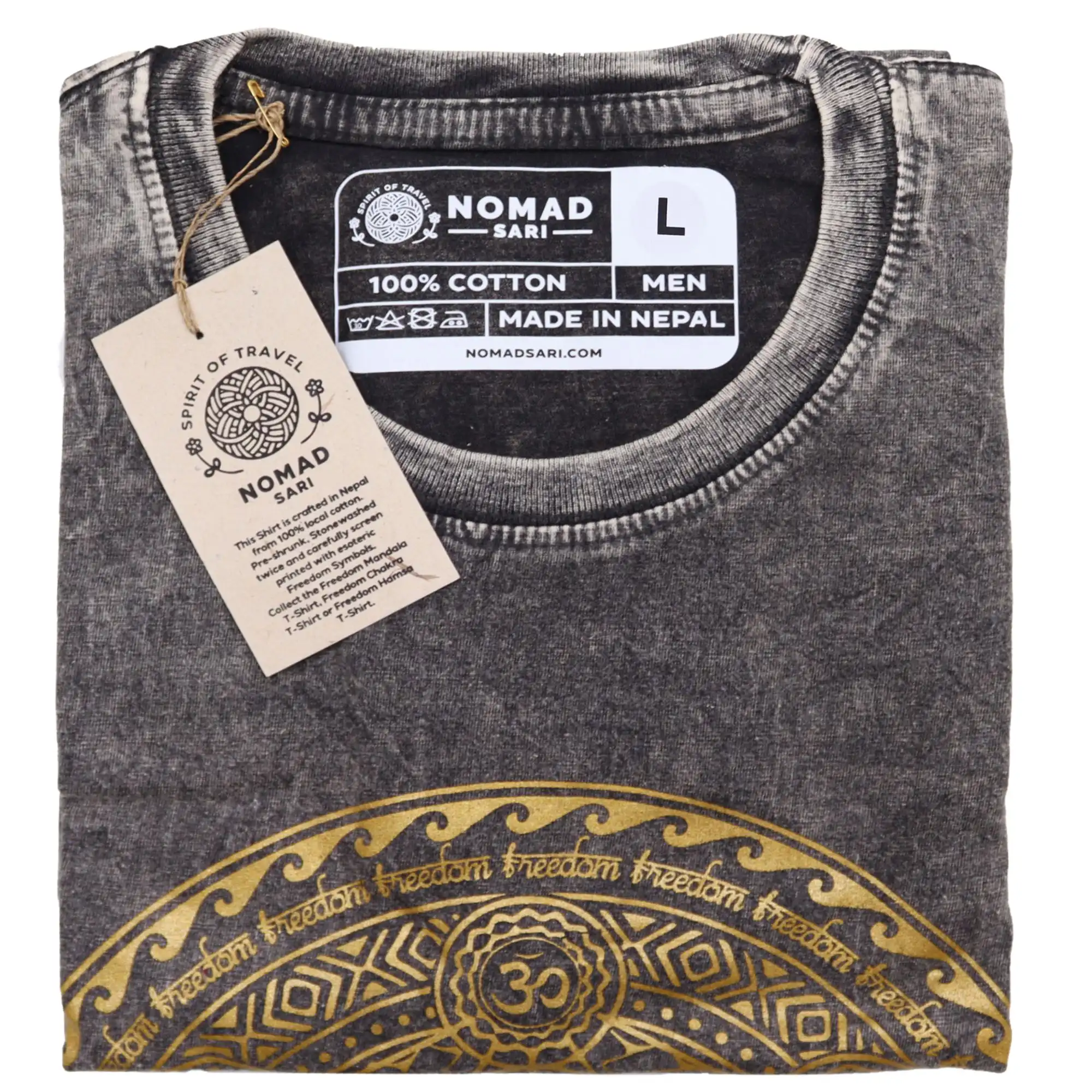 Large Stone Washed T-Shirt – Chakra – Dark Grey | www.artisangoods.co.uk 3 Large Stone Washed T-Shirt – Chakra – Dark Grey | www.artisangoods.co.uk 2