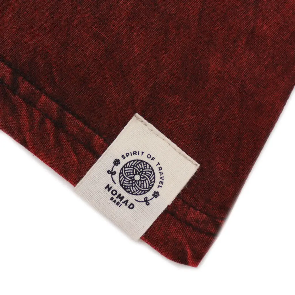Large Stone Washed T-Shirt – Mandala – Maroon | www.artisangoods.co.uk 3