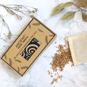 Lavender Natural Cotton and Juco Eye Pillow in Gift Box – Illusion | www.artisangoods.co.uk 3