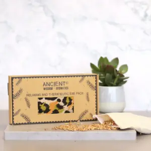 Lavender Natural Cotton and Juco Eye Pillow in Gift Box – Night Leopard | www.artisangoods.co.uk 4