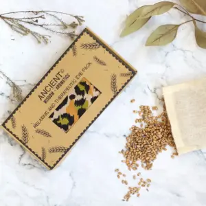Lavender Natural Cotton and Juco Eye Pillow in Gift Box – Night Leopard | www.artisangoods.co.uk 3