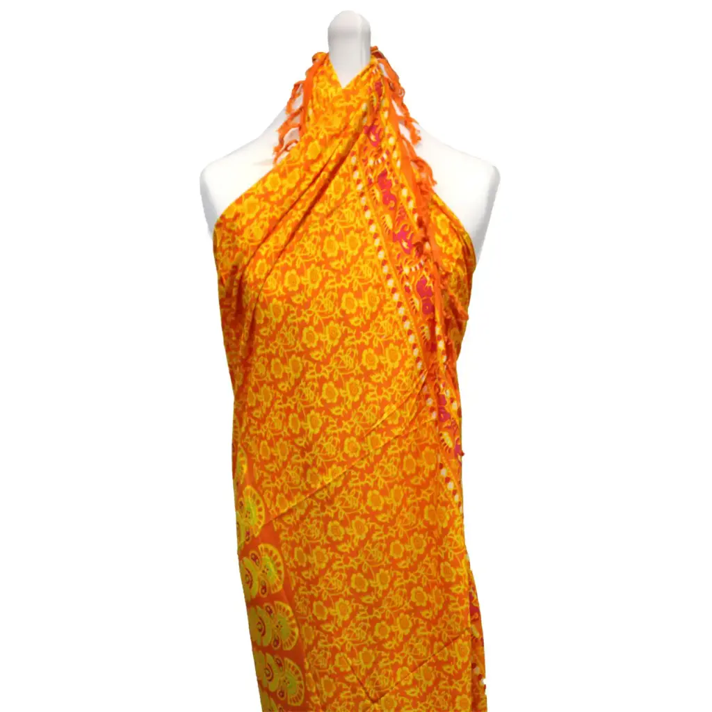 Lime Orange Mandala Sarongs | www.artisangoods.co.uk