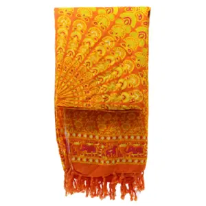 Lime Orange Mandala Sarongs | www.artisangoods.co.uk 4