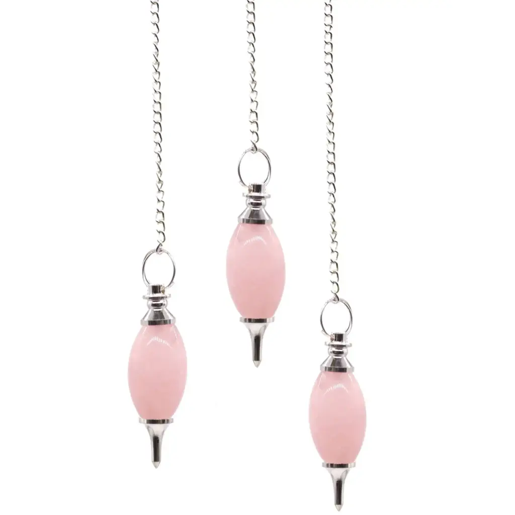 Lingam Shaped Gemstone Pendulum – Rose Quartz | www.artisangoods.co.uk