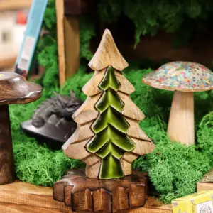 Lost in the Forrest – Small Tree in a Tree Wooden Decoration – 15x10cm | www.artisangoods.co.uk 8