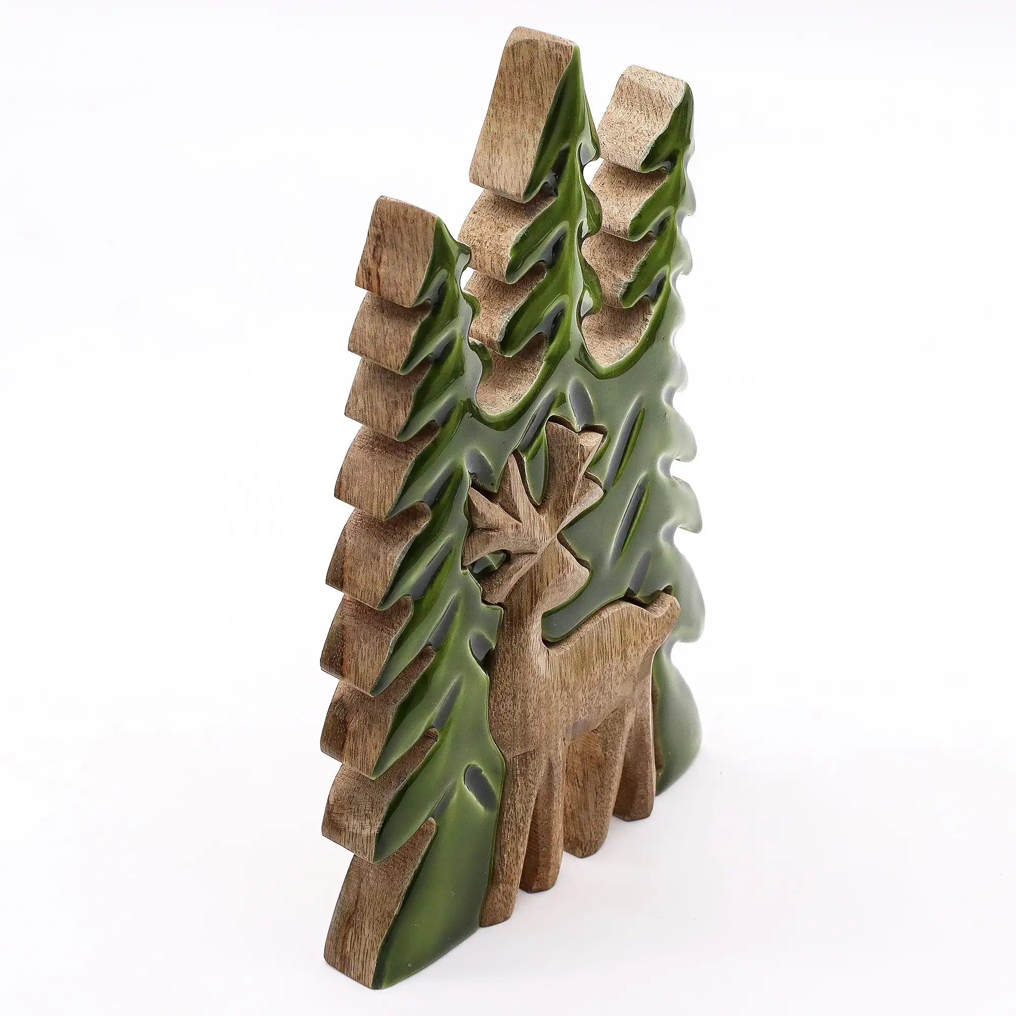 Lost in the Forrest –  Stag in the Forrest 3D Wooden Decoration – 25x15cm | www.artisangoods.co.uk 8