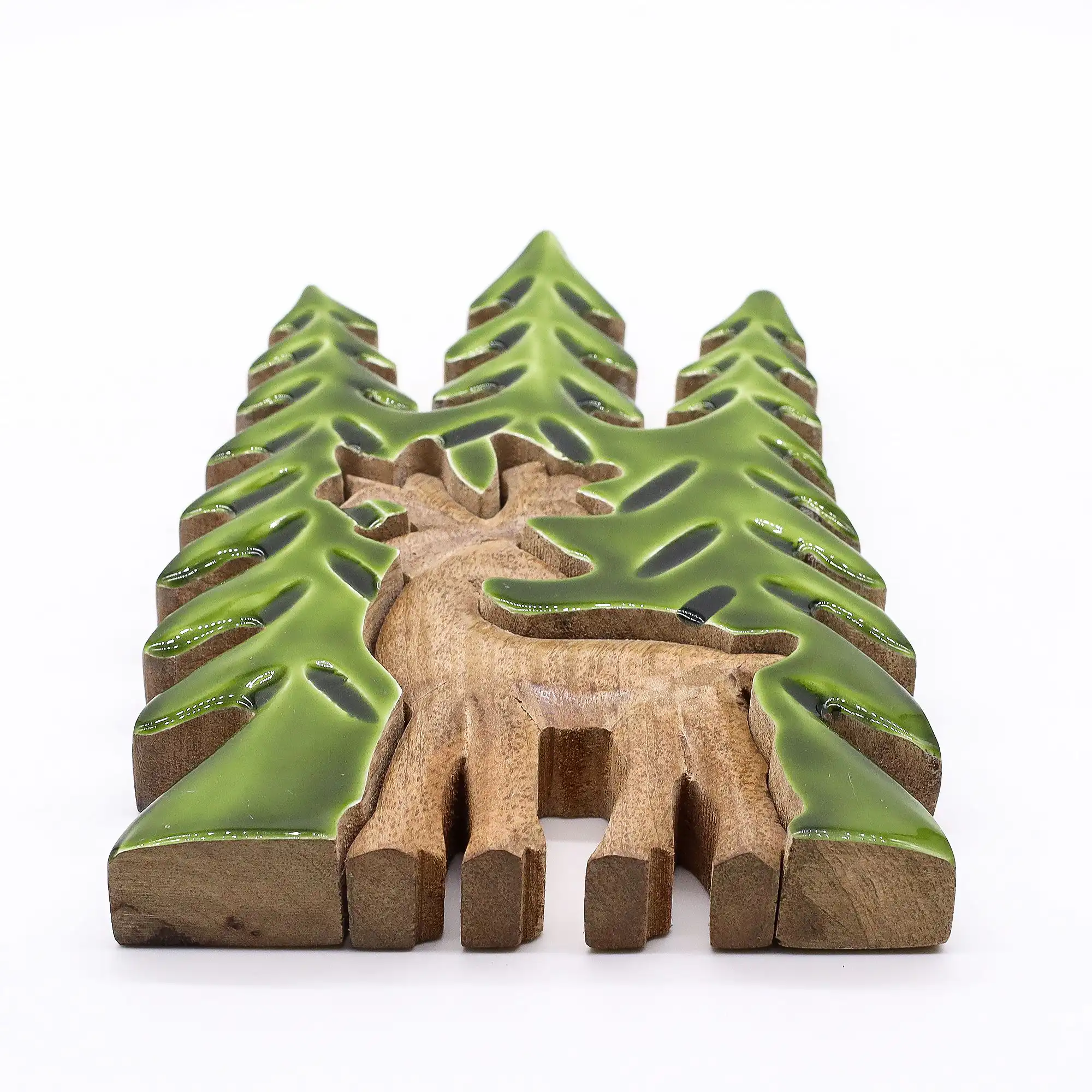 Lost in the Forrest –  Stag in the Forrest 3D Wooden Decoration – 25x15cm | www.artisangoods.co.uk 10
