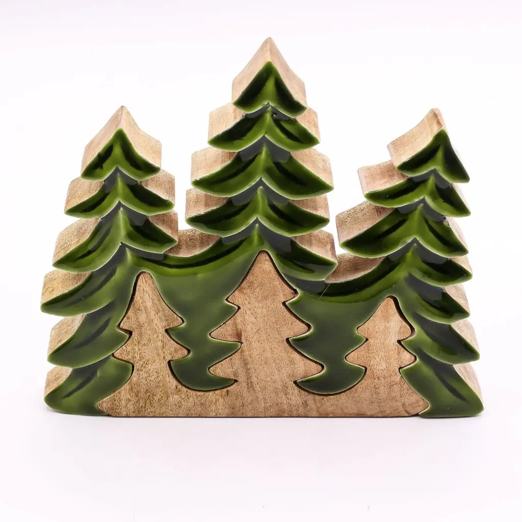 Lost in the Forrest – Three Trees 3D Wooden Decoration – 20x23cm | www.artisangoods.co.uk 5