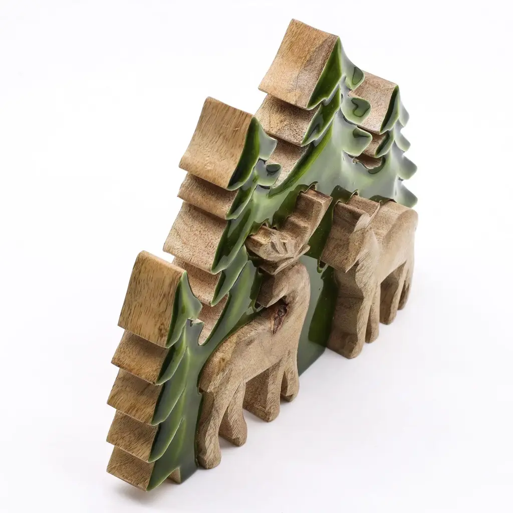 Lost in the Forrest –  Two Dear in the Forrest 3D Wooden Decoration – 18x23cm | www.artisangoods.co.uk 10