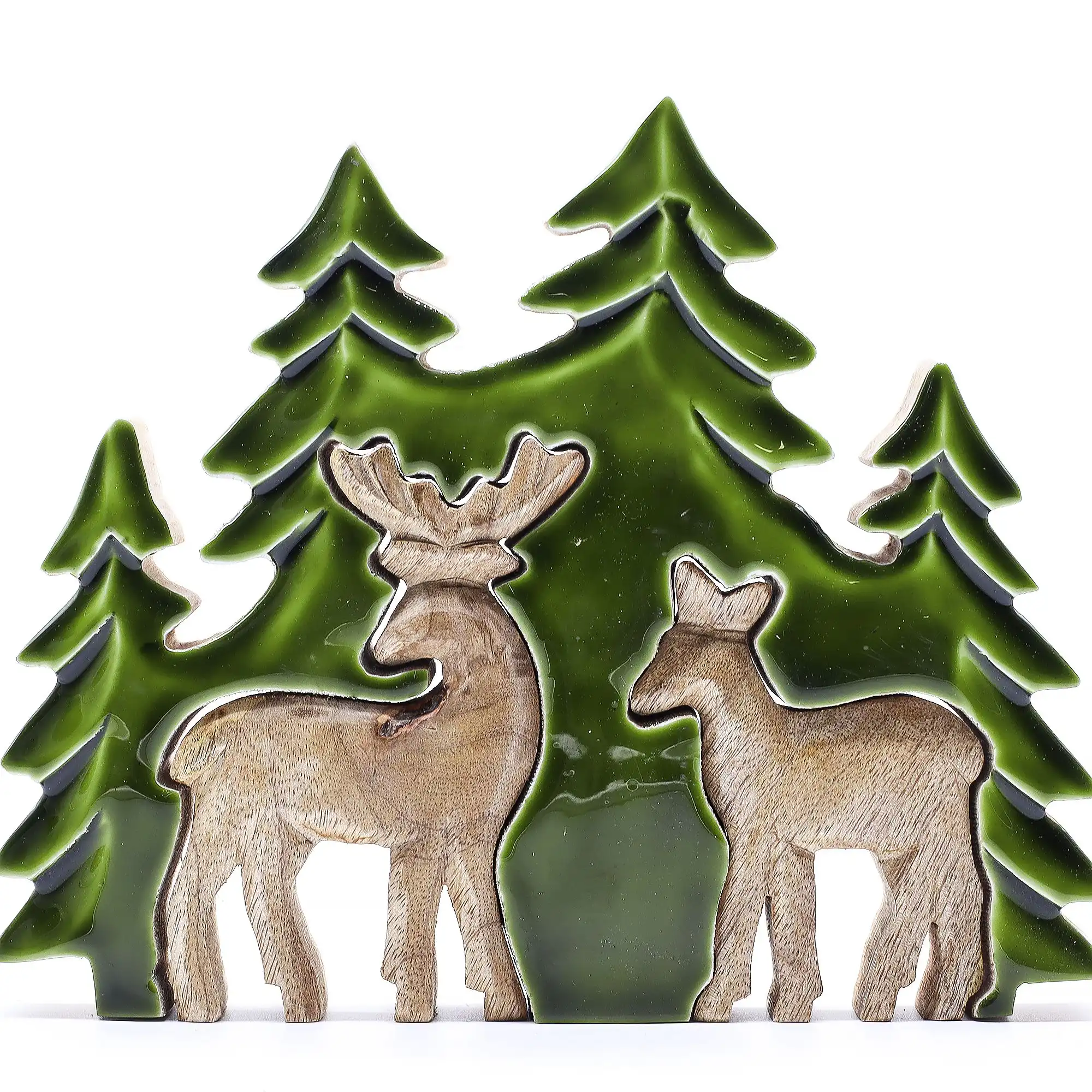 Lost in the Forrest – Two Dear in the Forrest 3D Wooden Decoration – 18x23cm | www.artisangoods.co.uk 2 Lost in the Forrest – Two Dear in the Forrest 3D Wooden Decoration – 18x23cm | www.artisangoods.co.uk 1