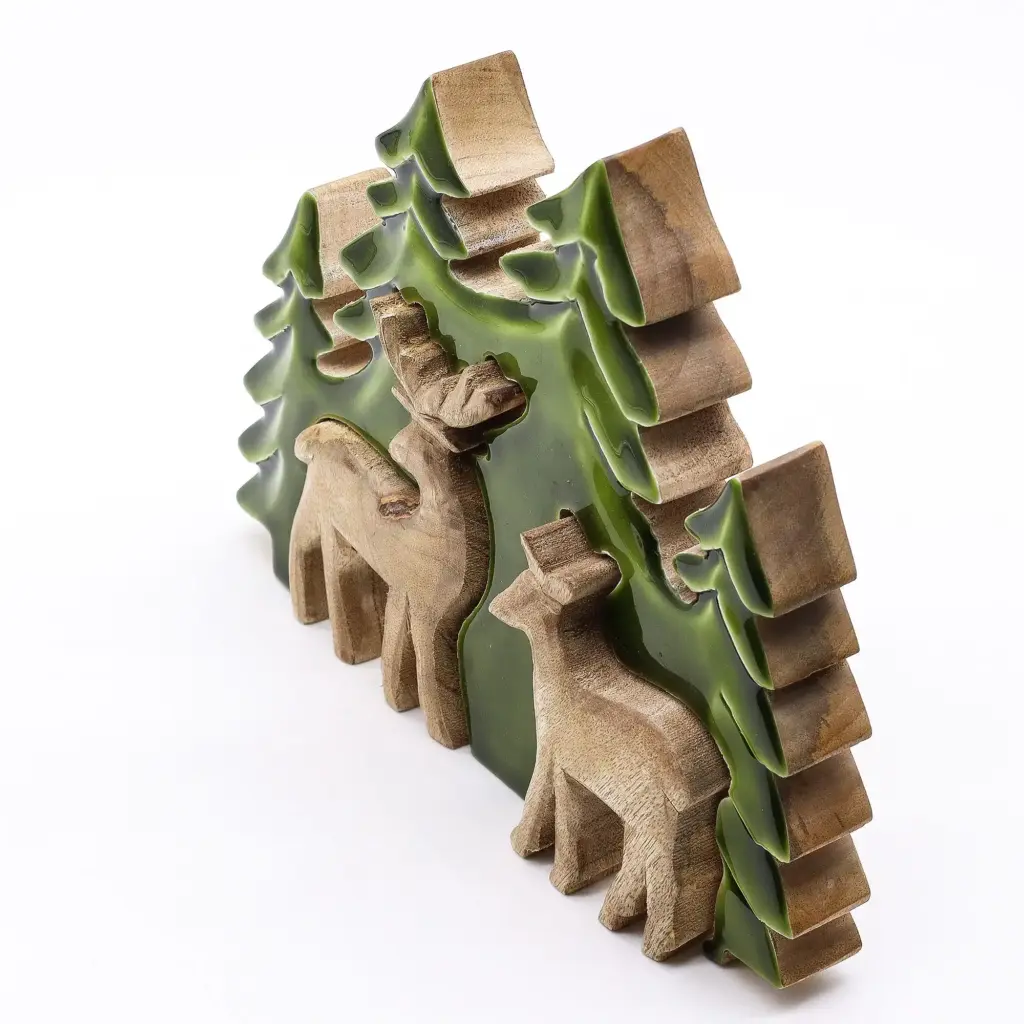 Lost in the Forrest –  Two Dear in the Forrest 3D Wooden Decoration – 18x23cm | www.artisangoods.co.uk 9