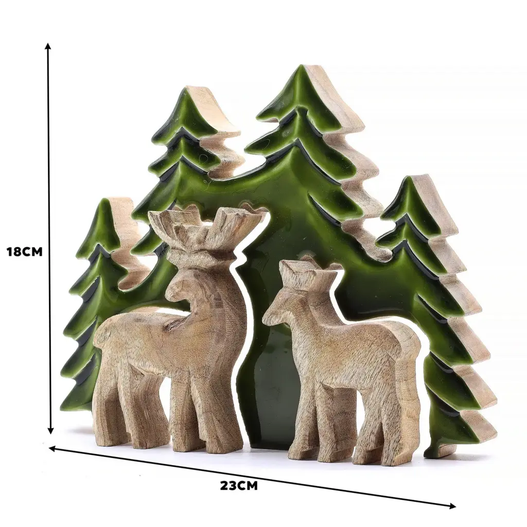 Lost in the Forrest –  Two Dear in the Forrest 3D Wooden Decoration – 18x23cm | www.artisangoods.co.uk 8