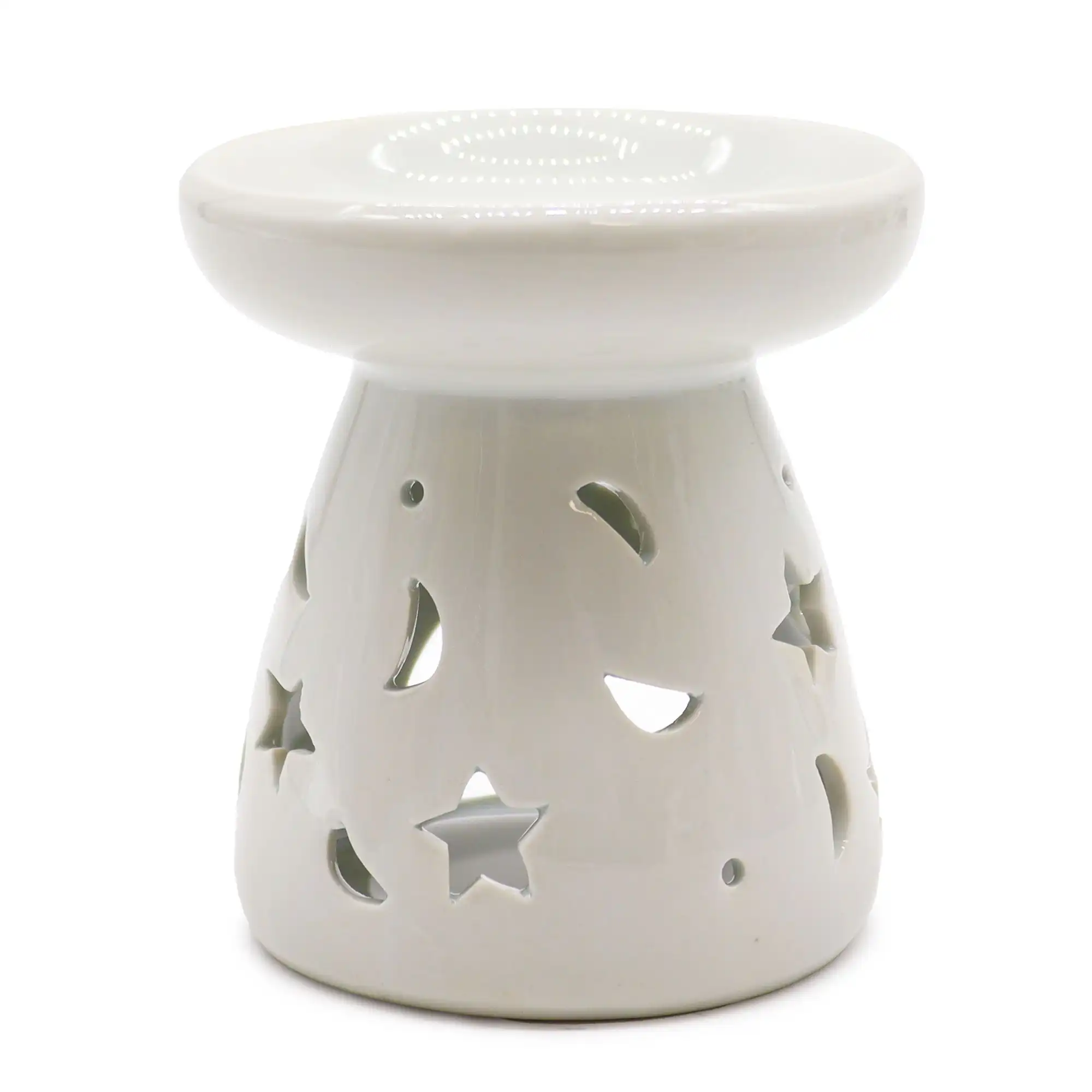 Lrg Classic White Oil Burner – Moon & Star | www.artisangoods.co.uk 2 Lrg Classic White Oil Burner – Moon & Star | www.artisangoods.co.uk 1