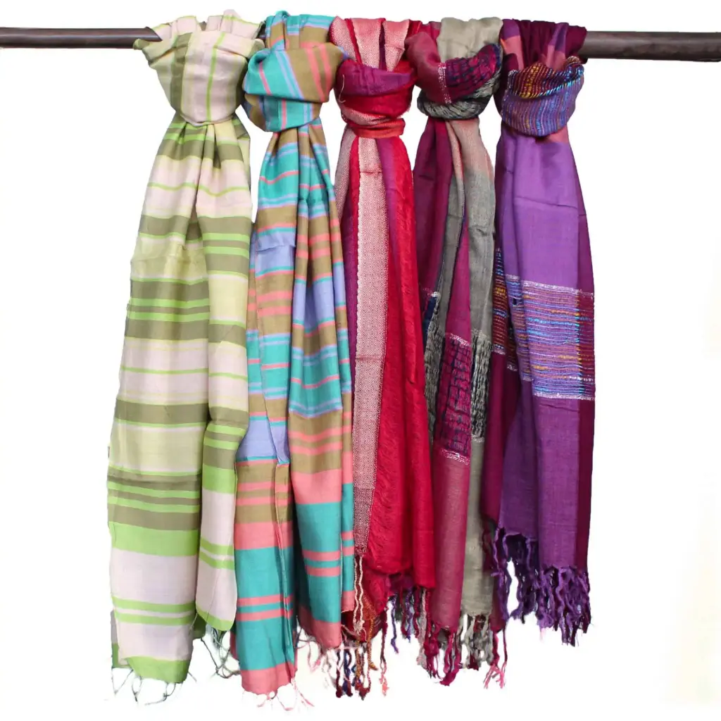 Lrg Indian Boho Scarves – 28x72cm – Random Purples | www.artisangoods.co.uk