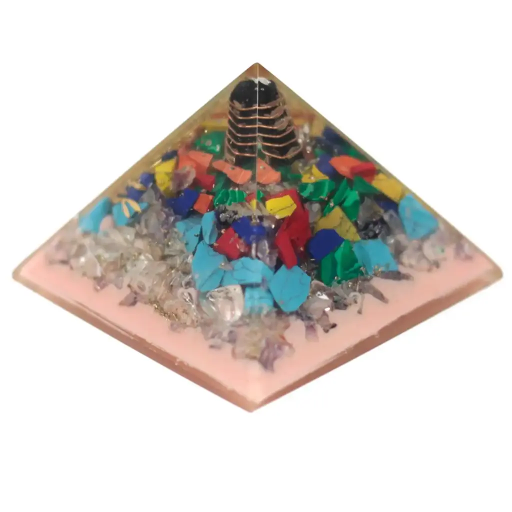 Lrg Organite Pyramid 70mm – Tree（earth base) | www.artisangoods.co.uk 3