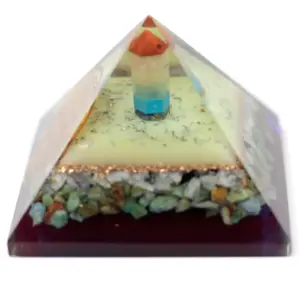 Lrg Organite Pyramid 80mm – Flower of life symbol | www.artisangoods.co.uk 3