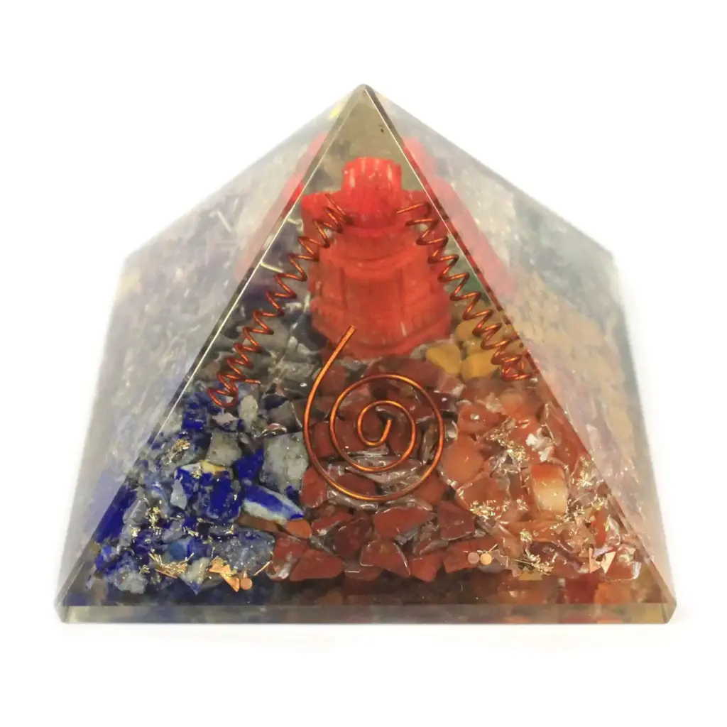 Lrg Orgonite Pyramid 70mm – Ganesh | www.artisangoods.co.uk