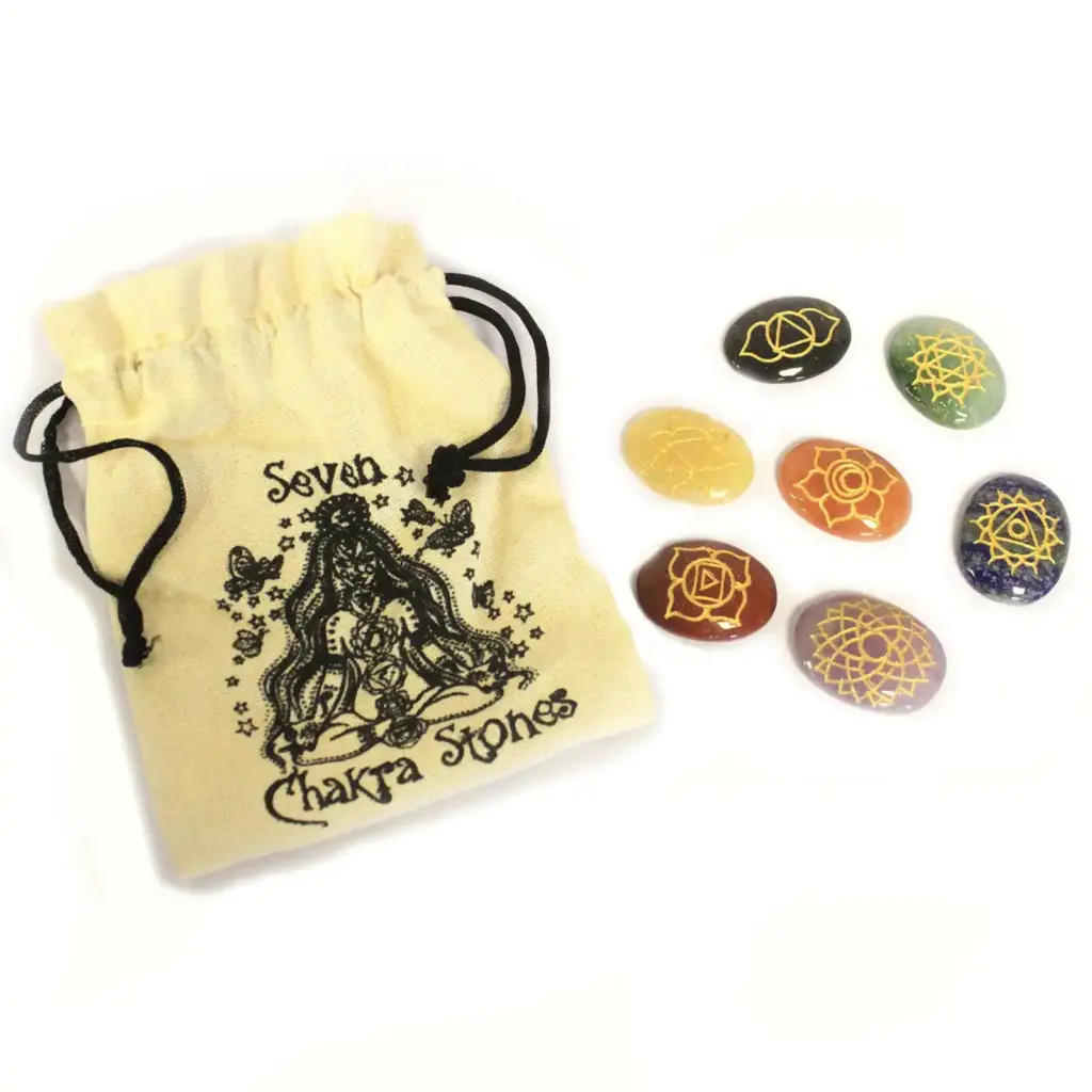 Lrg Stones Chakra Set ( oval shape ) | www.artisangoods.co.uk 3