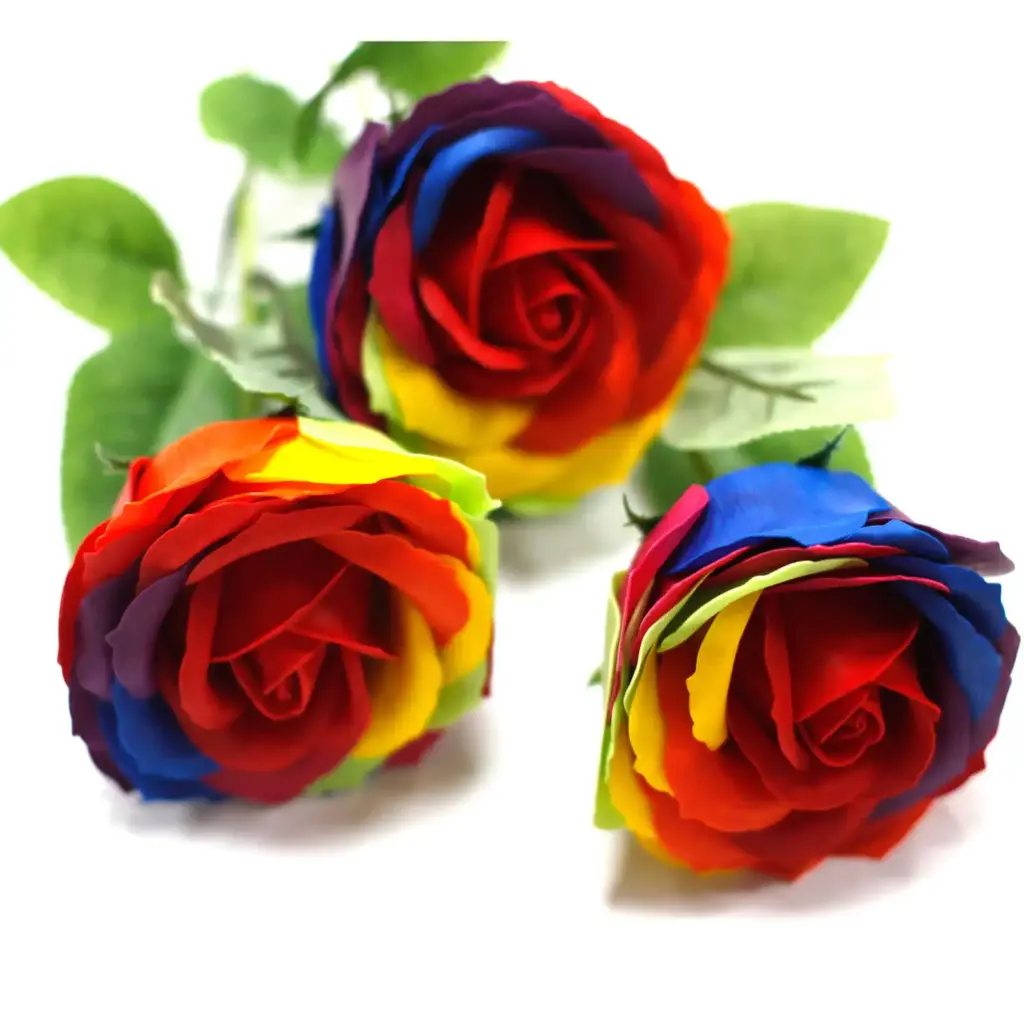 Luxury Soap Flower – Rainbow | www.artisangoods.co.uk