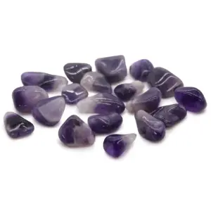 M Tumble Stone – Ameythst Banded (Grade A) | www.artisangoods.co.uk