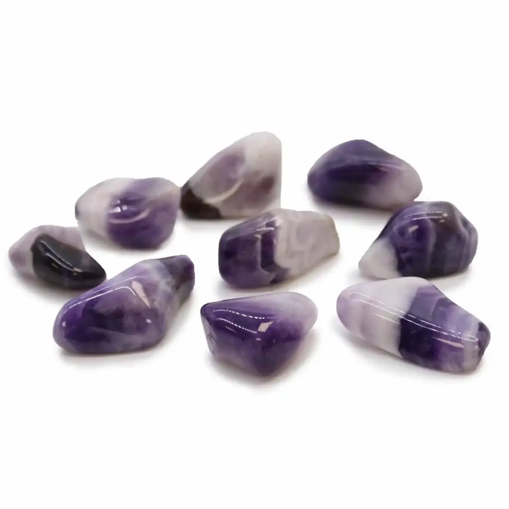 M Tumble Stones – Amethyst Banded (Grade B) | www.artisangoods.co.uk M Tumble Stones – Amethyst Banded (Grade B) | www.artisangoods.co.uk