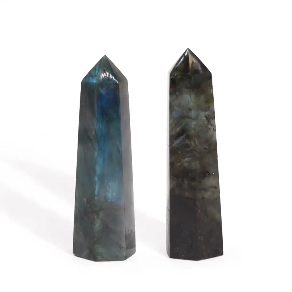 Madagascar Labradorite Point (approx 50-65gm 100x28mm) | www.artisangoods.co.uk