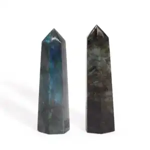 Madagascar Labradorite Point (approx 50-65gm 100x28mm) | www.artisangoods.co.uk 1